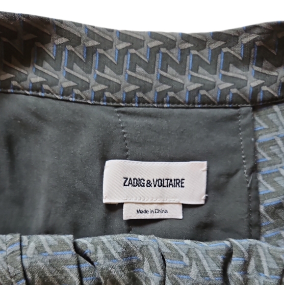 ZADIG & VOLTAIRE | Joslin Monogram High Low Midi Skirt in Size FR 34 / US 2 - Picture 4 of 5